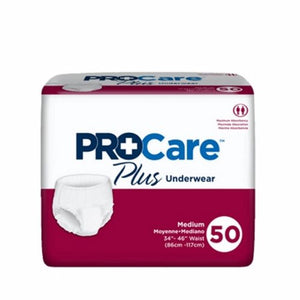 First Quality, Unisex Adult Absorbent Underwear ProCare Plus Pull On with Tear Away Seams Medium Disposable Heavy A, Case Of 4