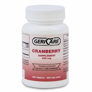 McKesson, Dietary Supplement Geri-Care Cranberry Extract 450 mg Strength Tablet 100 per Bottle, 100 Tablets