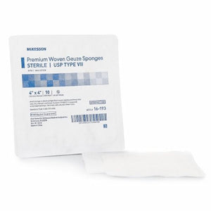 McKesson, Gauze Sponge McKesson Gauze 8-Ply 4 X 4 Inch Square Sterile, Case Of 128