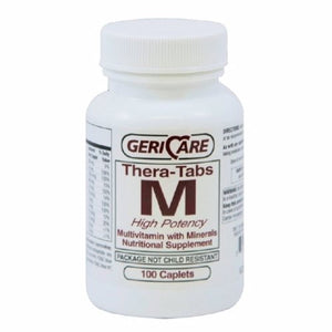 McKesson, Multivitamin Supplement with Minerals Geri-Care Caplet 100 per Bottle, 100 Caplets