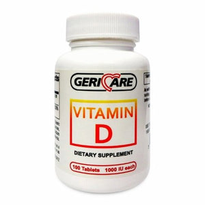 McKesson, Vitamin Supplement Geri-Care  Vitamin D3 1000 IU Strength Tablet 100 per Bottle, 100 Tablets