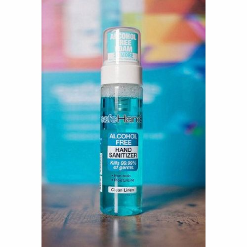 Safehands, Alcohol-Free Hand Sanitizer Foaming Bottle Clean Linen, 7 Oz