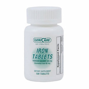 McKesson, Mineral Supplement Geri-Care Iron 325 mg Strength Tablet 100 per Bottle, Count of 1