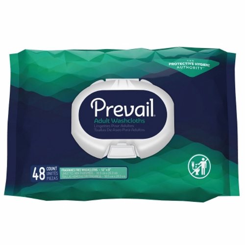 First Quality, Personal Wipe Prevail  Soft Pack Aloe / Vitamin E Unscented 48 Count, Pack Of 48