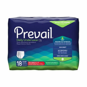 First Quality, Unisex Adult Absorbent Underwear Prevail  Pull On with Tear Away Seams Small / Medium Disposable Hea, Case Of 4