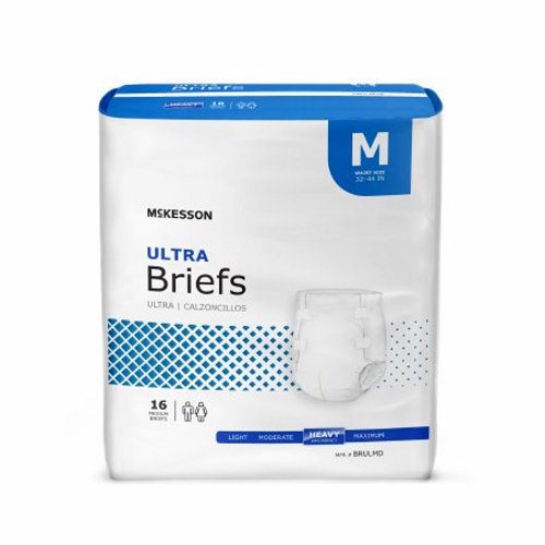 McKesson, Unisex Adult Incontinence Brief McKesson Ultra Tab Closure Medium Disposable Heavy Absorbency, Count of 6