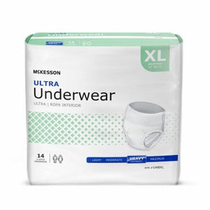 McKesson, Unisex Adult Absorbent Underwear McKesson Ultra Pull On with Tear Away Seams X-Large Disposable Heav, Count of 1