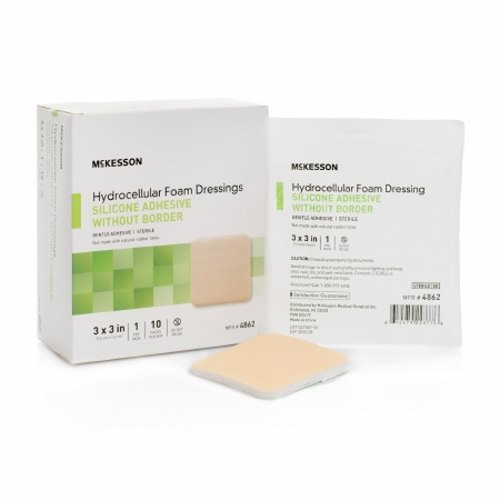 McKesson, Silicone Foam Dressing 3 X 3 Inch, Case Of 20