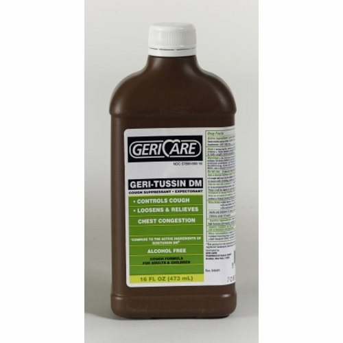 McKesson, Cold and Cough Relief Geri-Care  100 mg - 10 mg / 5 mL Strength Syrup 16 oz., 16 oz.