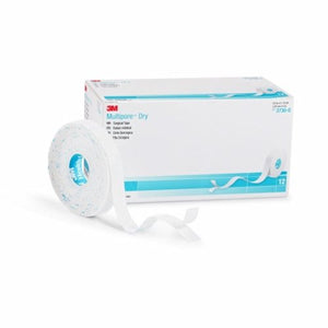 3M, Medical Tape 3M Multipore Water Resistant Pique 1 Inch X 5-1/2 Yard White NonSterile, Box Of 12