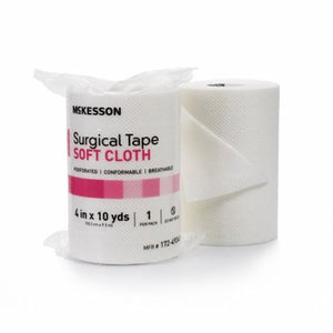 McKesson, Medical Tape McKesson Cloth 4 Inch X 10 Yard White NonSterile, Case Of 12