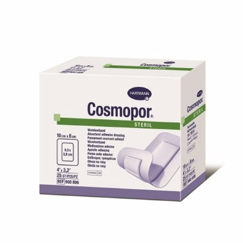 Hartmann Usa Inc, Adhesive Dressing Cosmopor  3-1/8 X 4 Inch NonWoven Rectangle White Sterile, Box Of 25