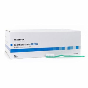 McKesson, Toothbrush McKesson Green Adult Soft, Box Of 144