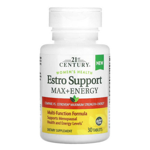 21st Century, Estro Support Max + Energy, 30 Tabs