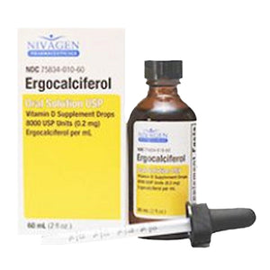 Country Line Pharmaceuticals, Ergocalciferol Os, 8000 IU/MI, 60 ml