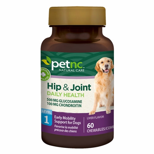 Pet NC, Hip & Joint for Dogs, 500 mg/1000 mg, Level 1 60 Count