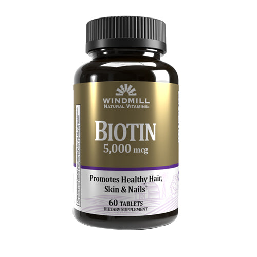 Windmill Health, Biotin, 5000mcg, 60 Tabs