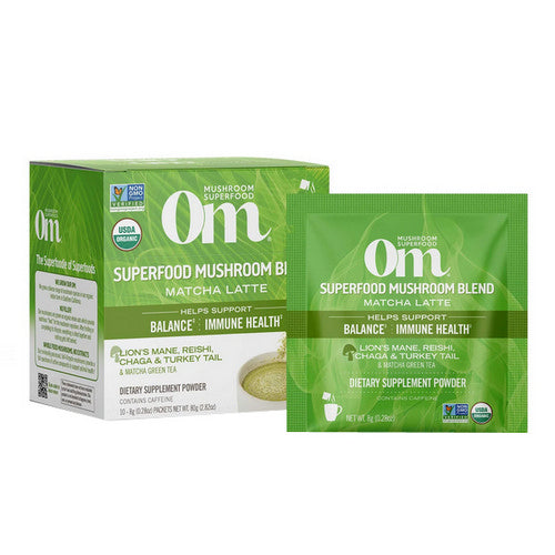 Om Mushrooms, Mushroom Powder Matcha Latte Blend, 2.8 Oz