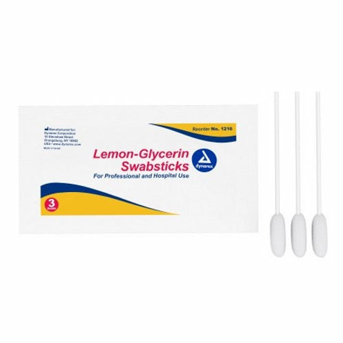 Dynarex, Oral Swabstick Lemon Glycerin, Count of 25