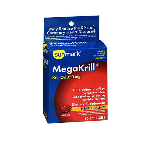 Sunmark, Sunmark MegaKrill Softgels, 60 Softgels