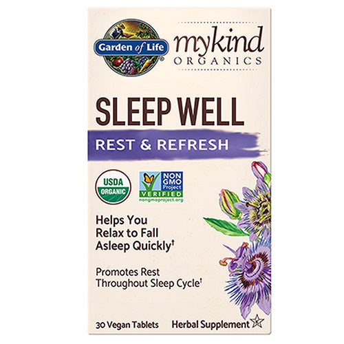 Garden of Life, mykind Organics Sleep Well Rest & Refresh, 30 Vegan Tabs