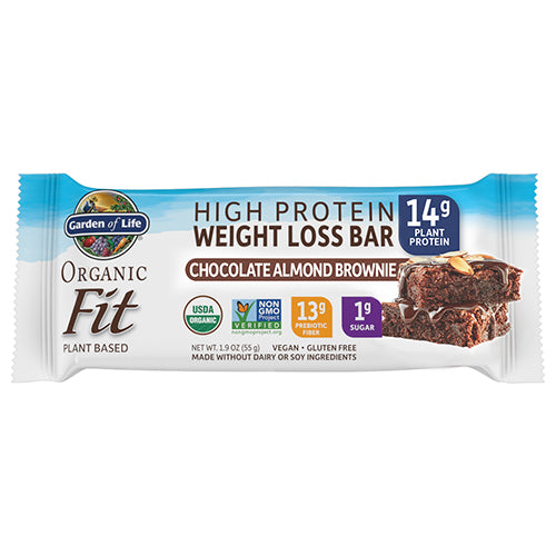 Garden of Life, Organic Fit Bar Chocolate Almond Brownie, 12 Count