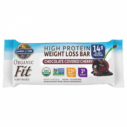 Garden of Life, Organic Fit Bar Chocolate Covered Cherry, 12 Count