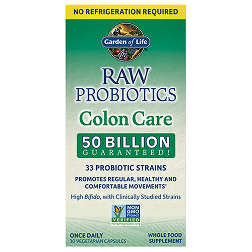 Garden of Life, Raw Probiotics Colon Care, 30 Caps