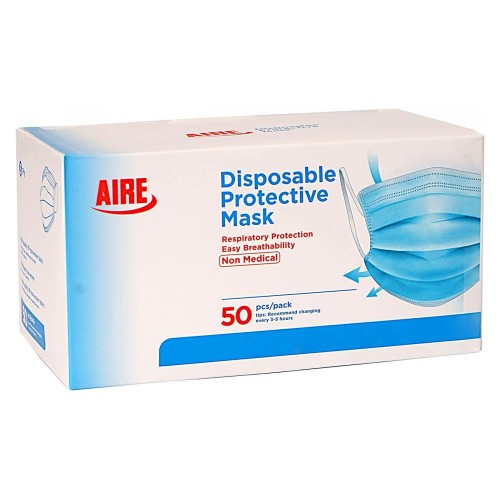 Aire, Face Mask Protective Disposable, 50 Count