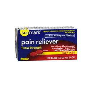 Sunmark, Pain Reliever Tabs, 500 mg, 100 Tabs