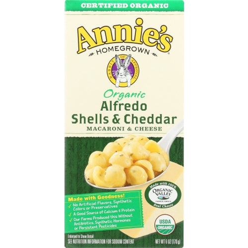 Annie's Homegrown, Mac & Chs Shell & Alfredo, Case of 12 X 6 Oz