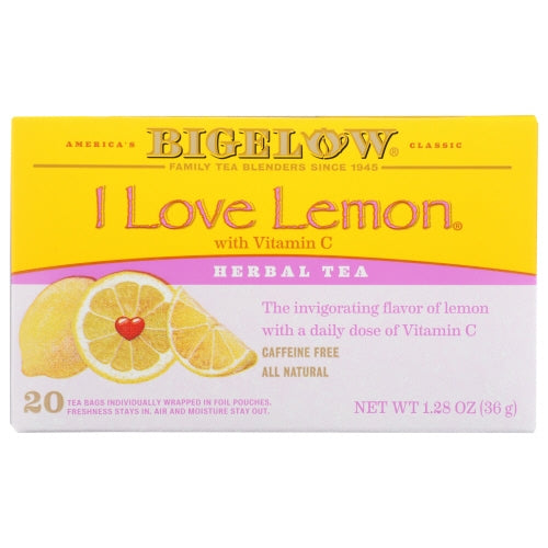 Bigelow, I Love Lemon Herbal Tea, 1.28 Oz (Case of 6)