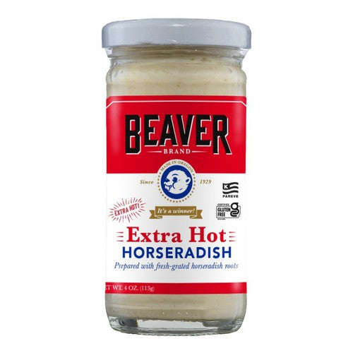 Beaver, Horseradish Extra Hot, 4 Oz(Case Of 12)