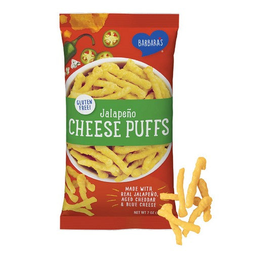 Barbara's, Gluten Free Cheese Puffs Jalapeno, 7 Oz(Case Of 12)