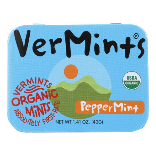 Vermints, Organic Mints Peppermint, Case of 6 X 1.41 Oz