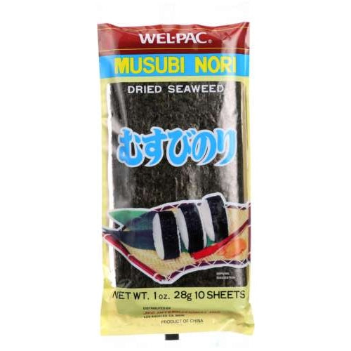 Wel Pac, Seaweed Musubi Nori, 10 Count(Case Of 12)