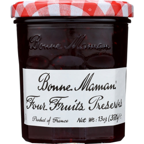 Bonne Maman, Four Fruit Preserves, 13 Oz(Case Of 6)