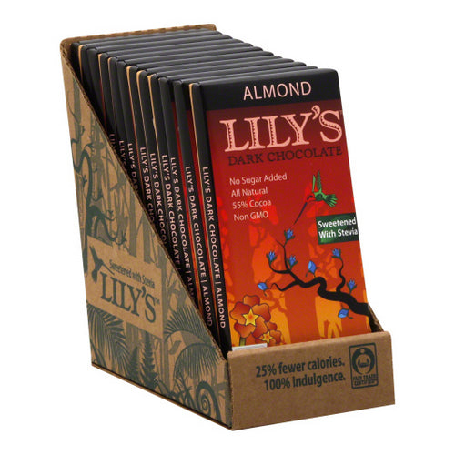 Lily's, Dark Chocolate With Stevia Almond, 3 Oz(Case Of 12)