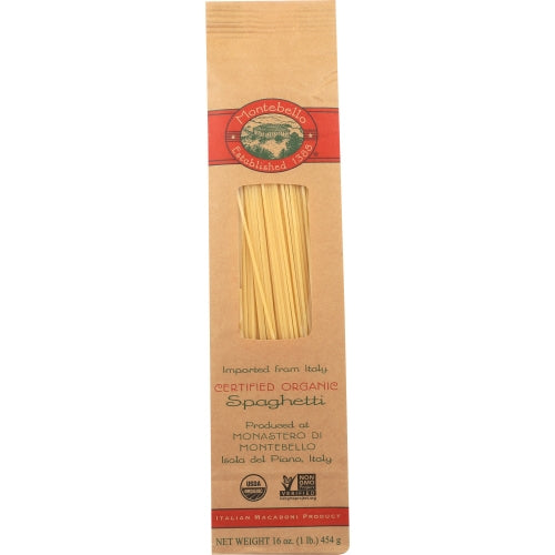 Montebello, Organic Pasta Spaghetti, 16 Oz(Case Of 12)