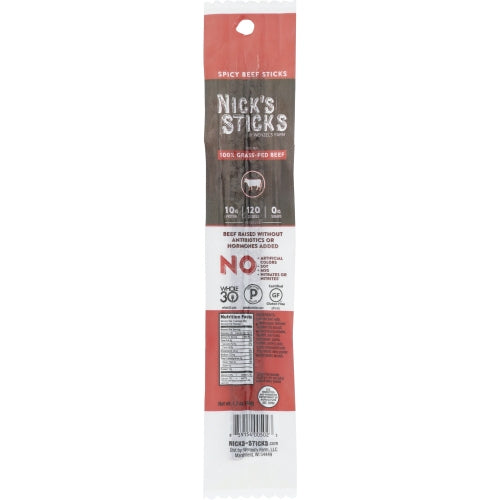 Nicks Sticks, Snack Beef Stx Spcy Grass, 1.7 Oz(Case Of 25)