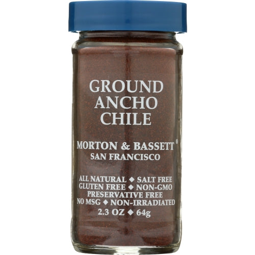 Morton & Bassett, Chili Ancho Powder Grnd, 2.3 Oz