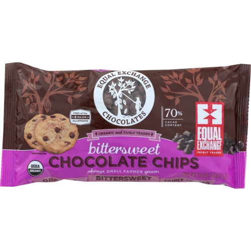 Equal Exchange, Chips Choc Bitterswt Org, Case of 12 X 10 Oz