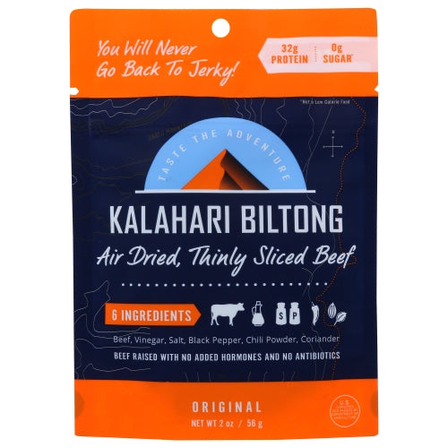 Kalahari Biltong, Biltong Original, 2 Oz(Case Of 8)