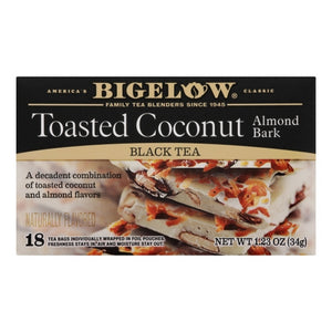 Bigelow, Toasted Coconut Almond Bark Black Tea, 1.37 Oz (Case of 6)