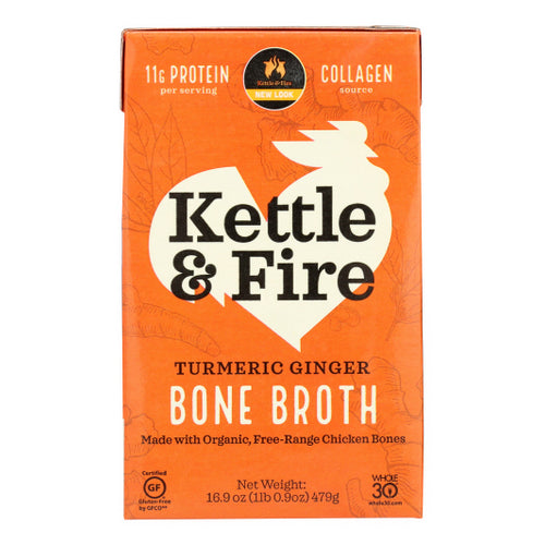 Kettle And Fire, Bone BrothTurmeric Ginger Chicken, 16.9 Oz(Case Of 6)