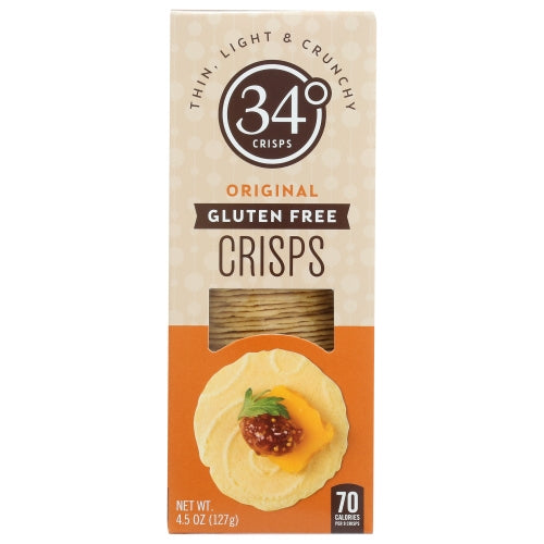 34 Degrees, Crisps Bread Original Gf, 4.5 Oz (Case of 12)