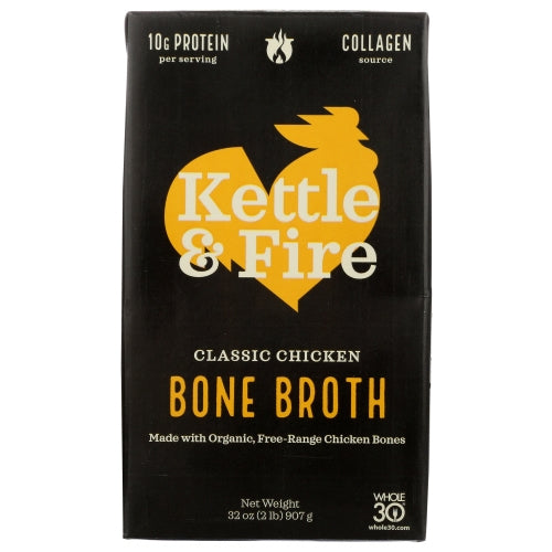 Kettle And Fire, Broth Chicken Bone, 32 Oz(Case Of 8)