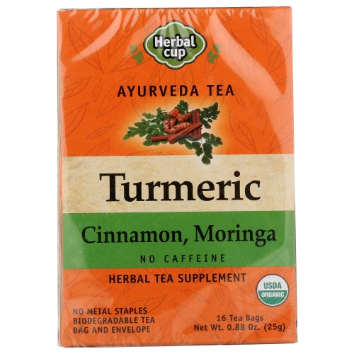 Herbal Cup, Tea Turmeric Cinna Mornga, 16 Bags(Case Of 6)