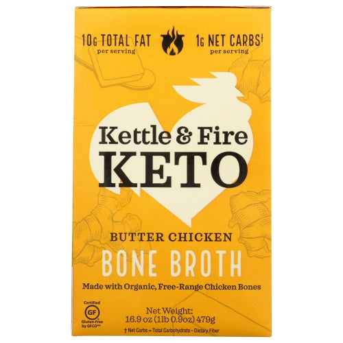 Kettle And Fire, Broth Butter Chicken, 16.9 Oz(Case Of 6)