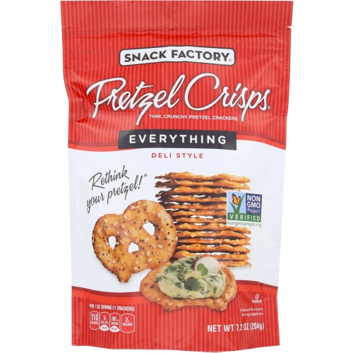 Snack Factory, Pretzel Crisp Everything, 7.2 Oz(Case Of 12)